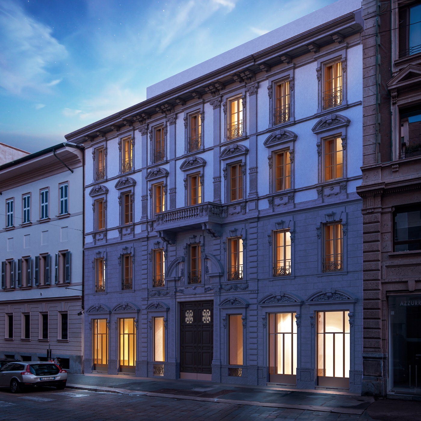 Palazzo Sacchi, parti comuni