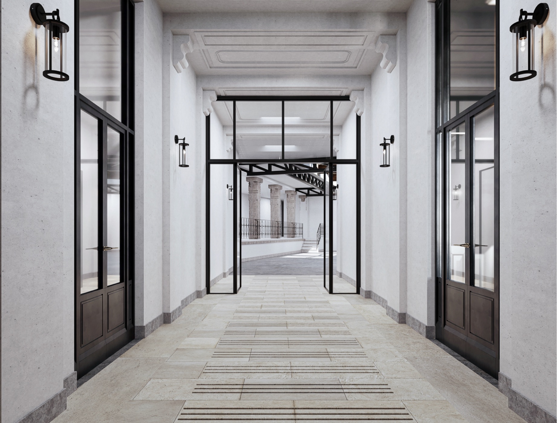 Palazzo Sacchi, parti comuni